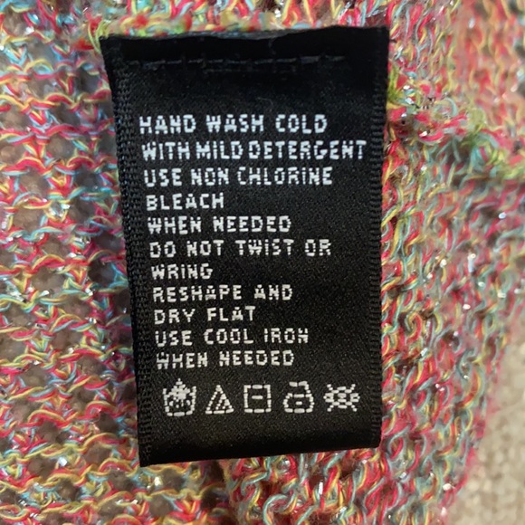 Multicolored sparkly dolman sleeves top - Picture 3 of 8